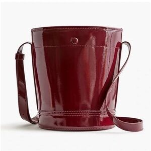 J Crew Burgundy bucket Bag